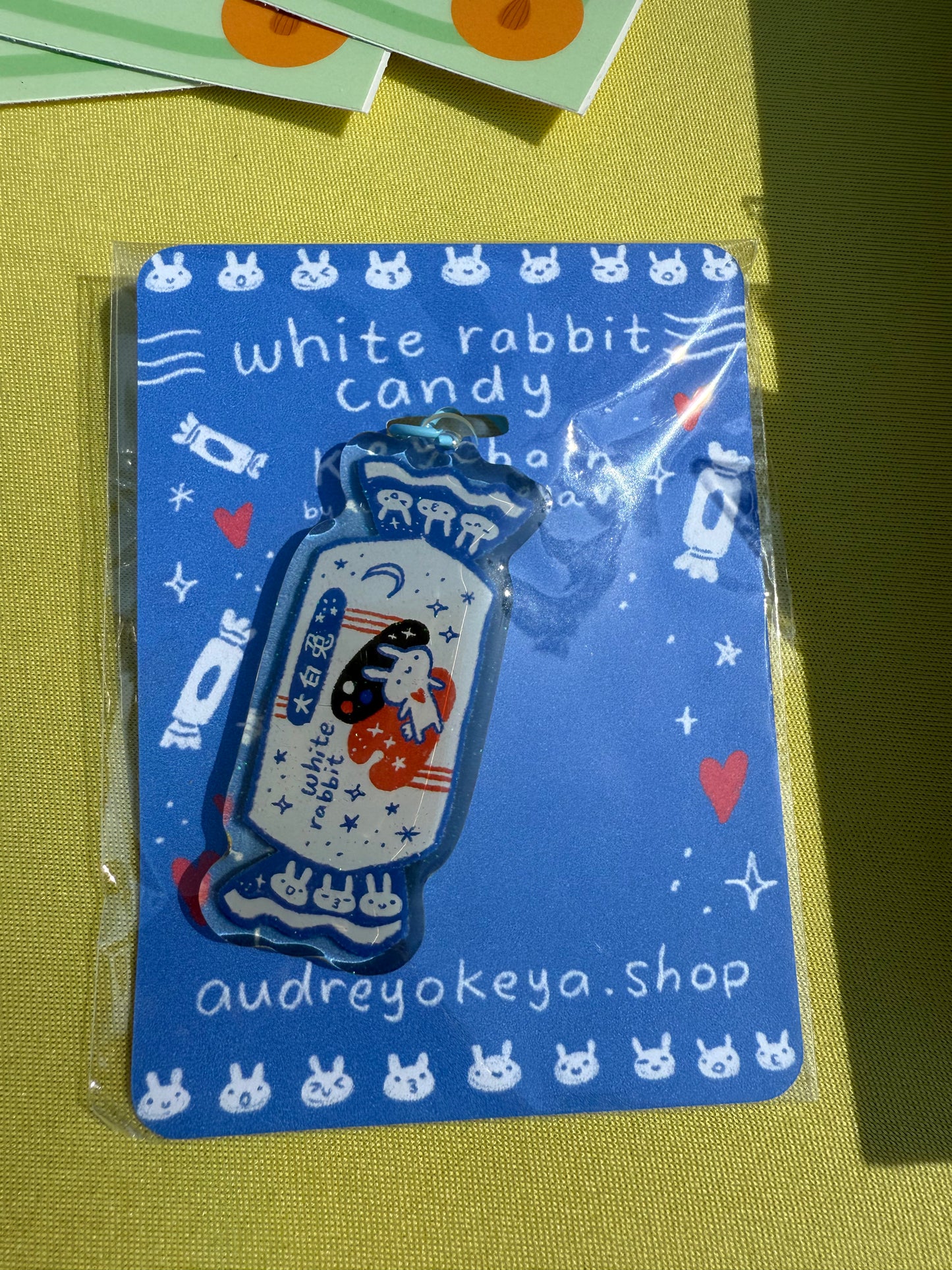 Okeya White Rabbit Keychain